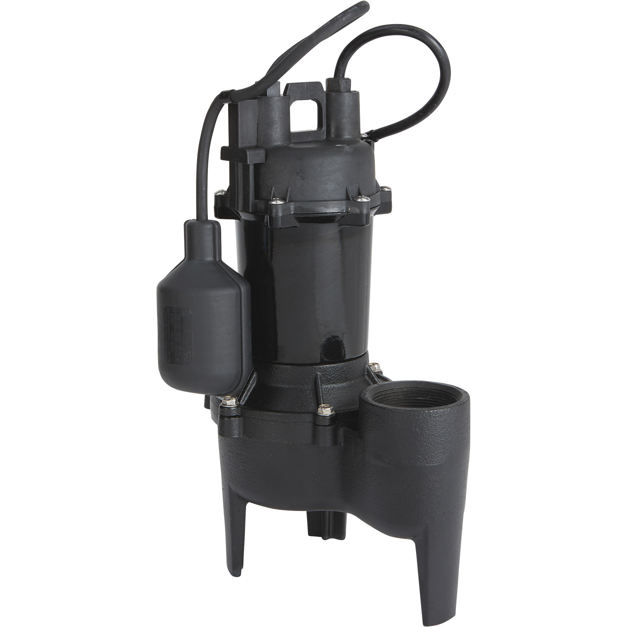 Ironton Cast Iron Sewage Pump, 4600 GPH, 1/2 HP, 2in. Port